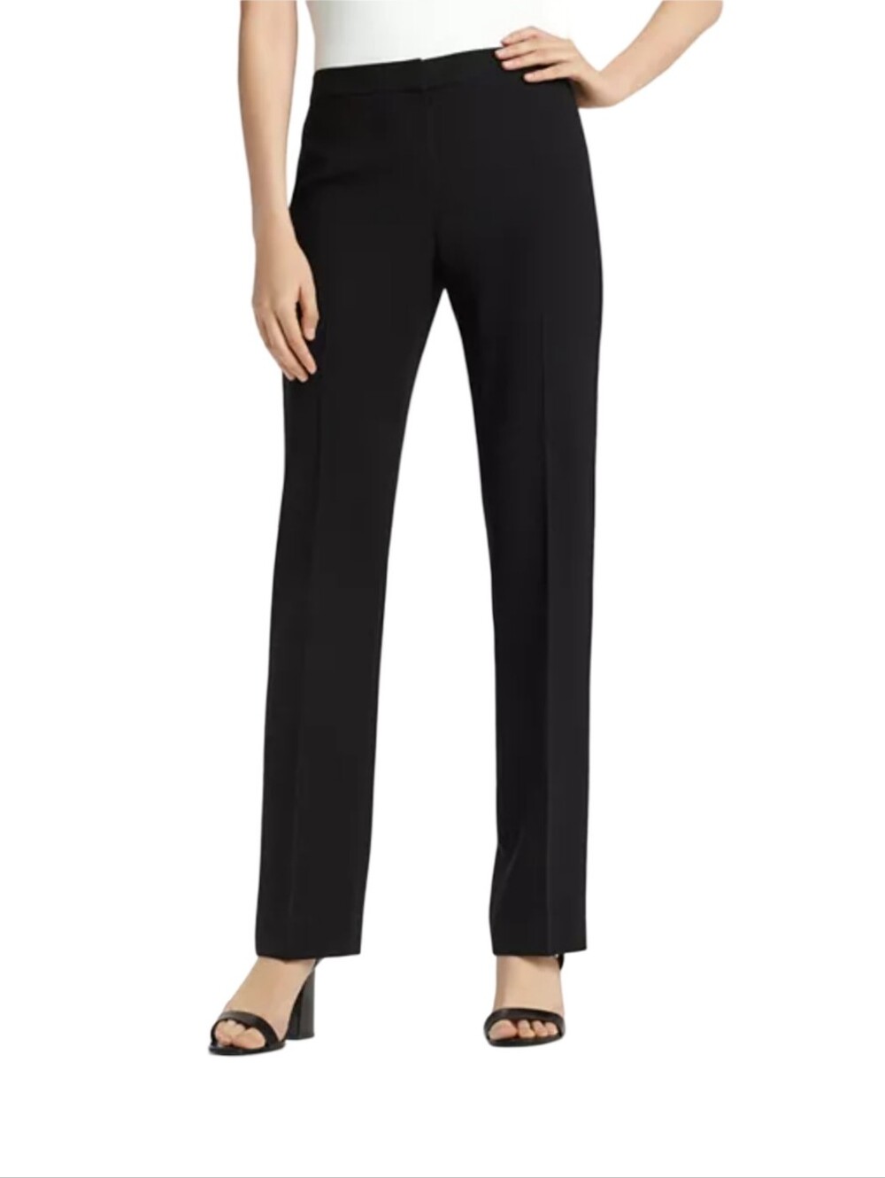 Lafayette 148 New York Black WoMen's Dress Pants Wool Straight Leg Size 10